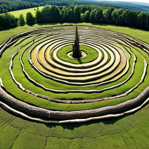 Home 18 **A large-scale land art piece using natural elements, reflecting environmental consciousness.** (Focus on the "Land Art" example, emphasizing eco-friendliness).